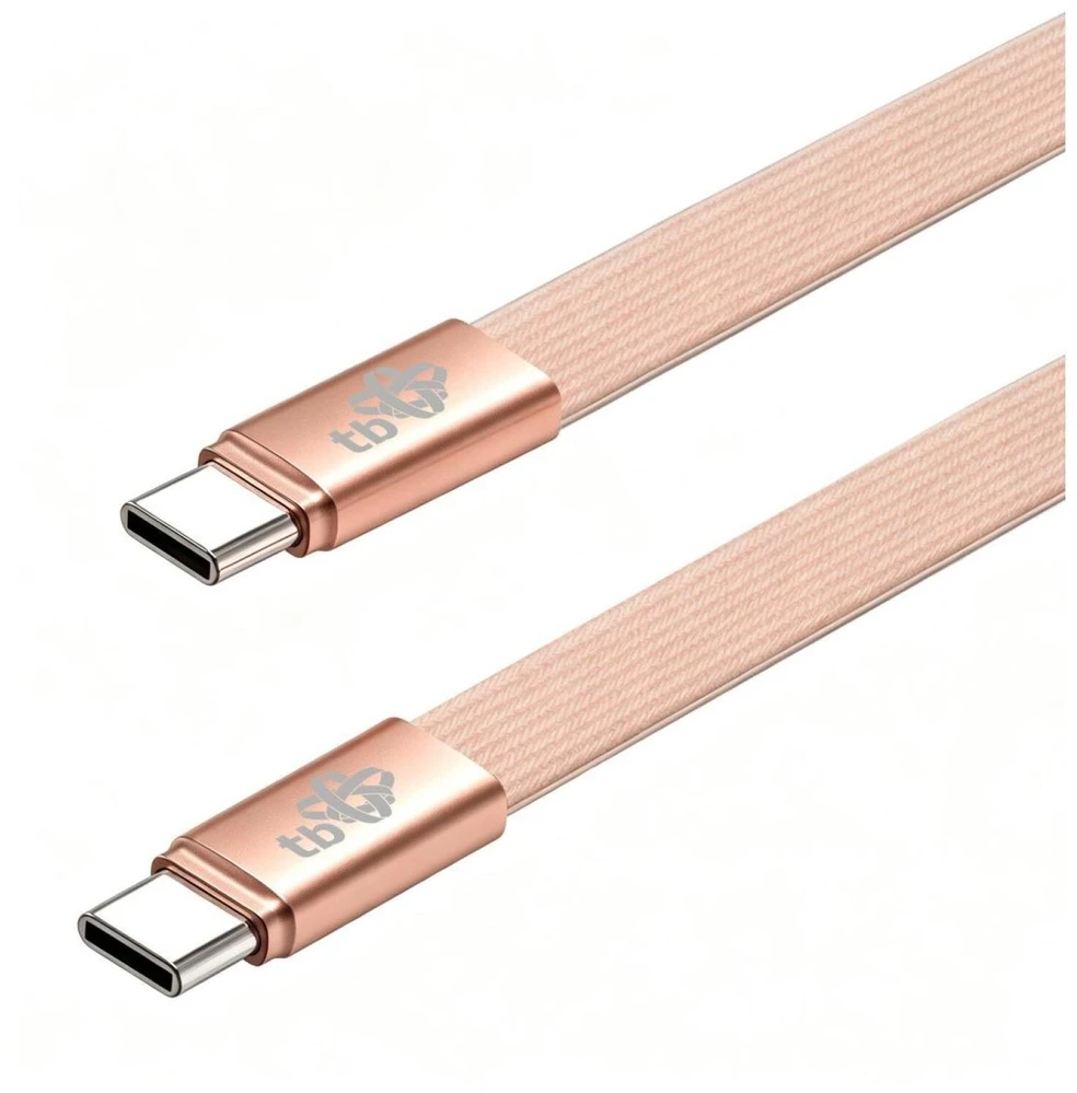 TB Kabelis usb c - usb c 1m płaski brzoskwiniowy