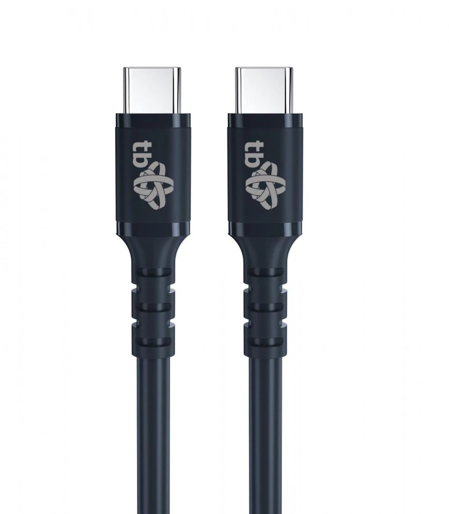 TB Print Kabelis USB C - USB C 50cm silikon juoda 2.0