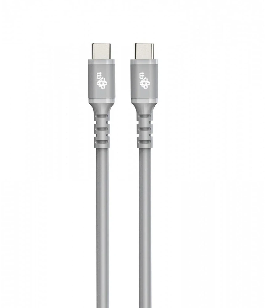 TB USB C - USB C laidas 1m silikoninės pilkos spalvos