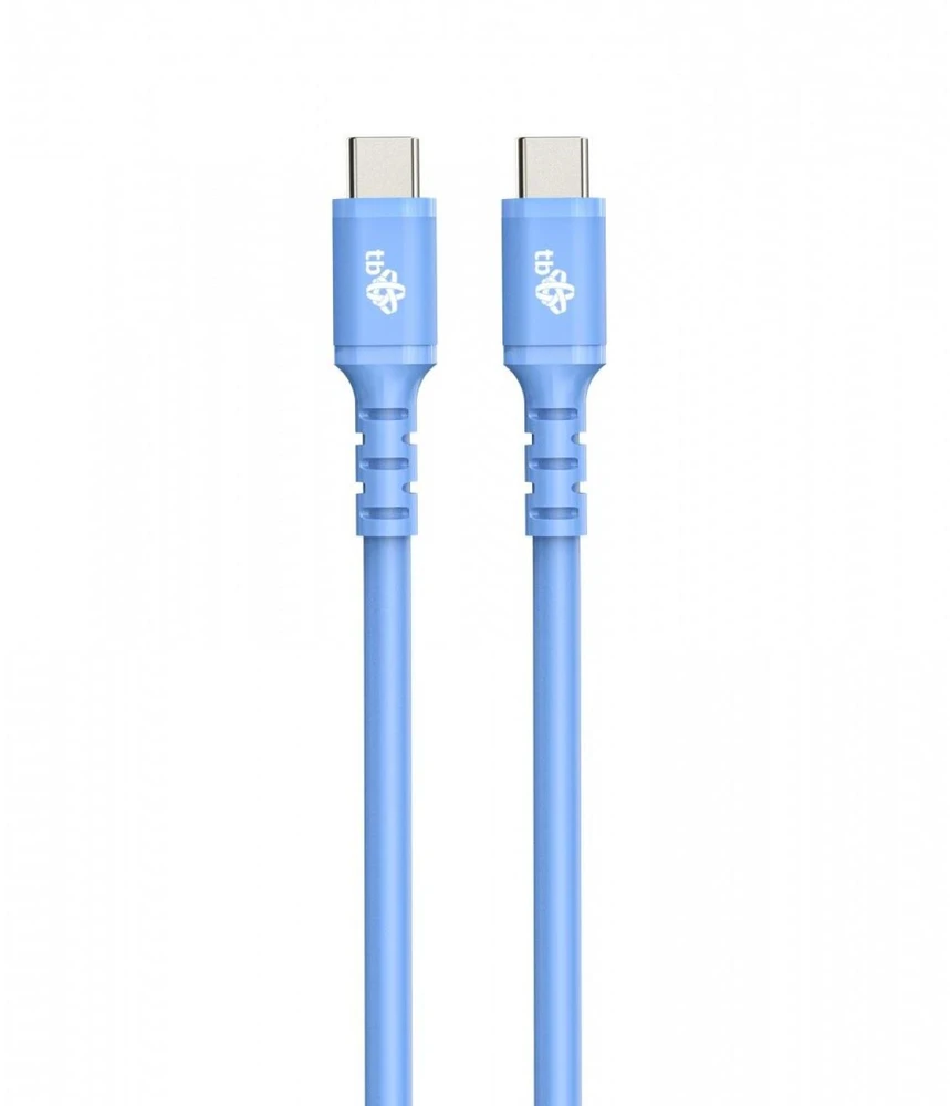 TB USB C - USB C laidas 1m silikoninis mėlynas