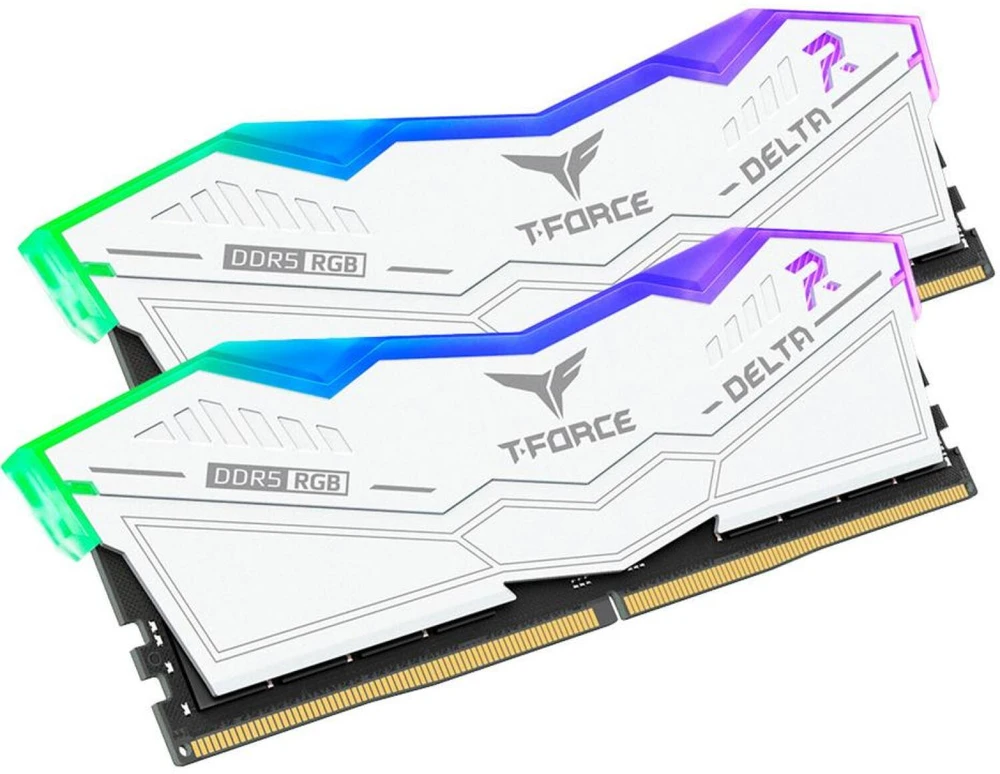RAM „Team Group Delta RGB“, DDR5-6000, CL30, 32 GB – balta