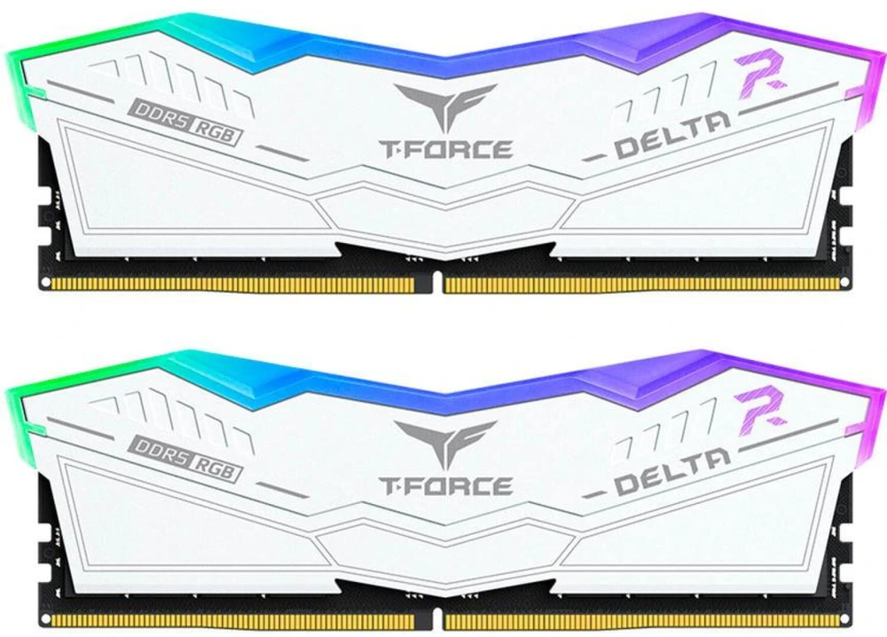RAM „Team Group Delta RGB“, DDR5-6000, CL30, 32 GB – balta