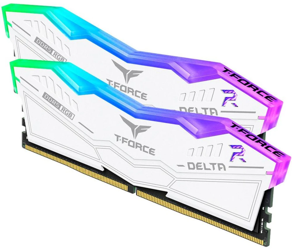 RAM „Team Group Delta RGB“, DDR5-6000, CL30, 32 GB – balta