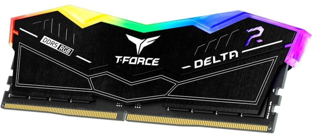RAM DDR5 Team Group T-FORCE D-ELTA RGB atmintis 32GB (2x16GB) 6400MHz CL32 1.35V juoda