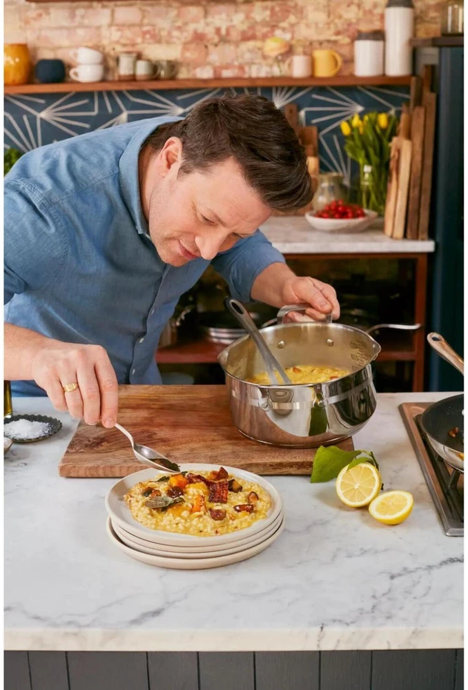 Tefal Keptuvė By Jamie Oliver Cook Smart E31004, 24 cm, nerūdijantis plienas, Titanium 2X neprideganti danga, Thermo-Signal