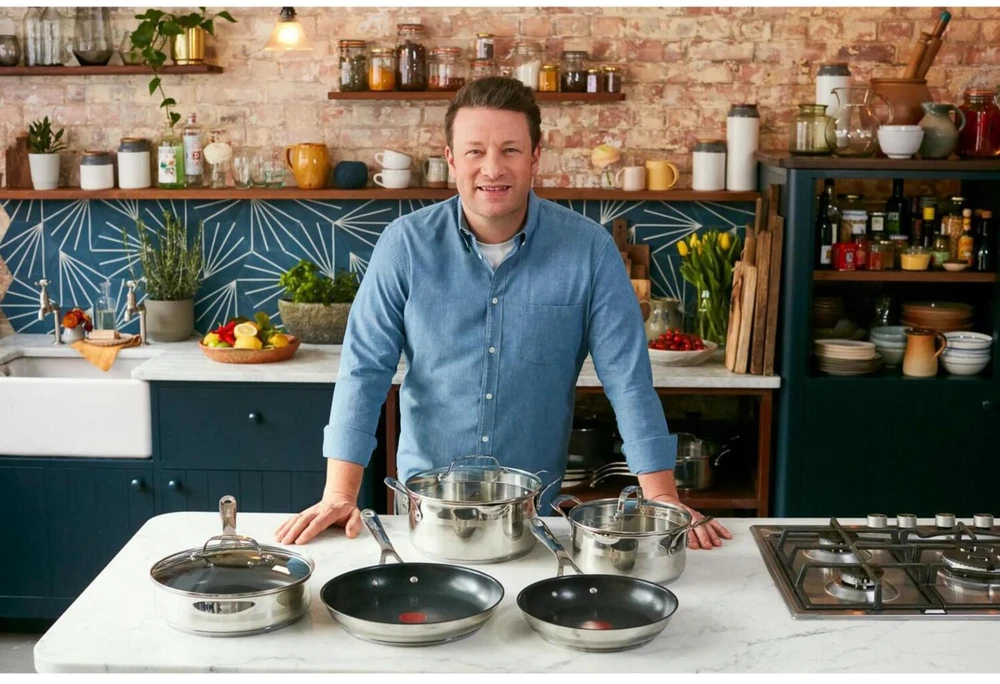 Tefal keptuvė Jamie Oliver Cook Smart E31002, 20cm, 1.24l, 250°C, nerūdijantis plienas, titano 2X neprideganti danga