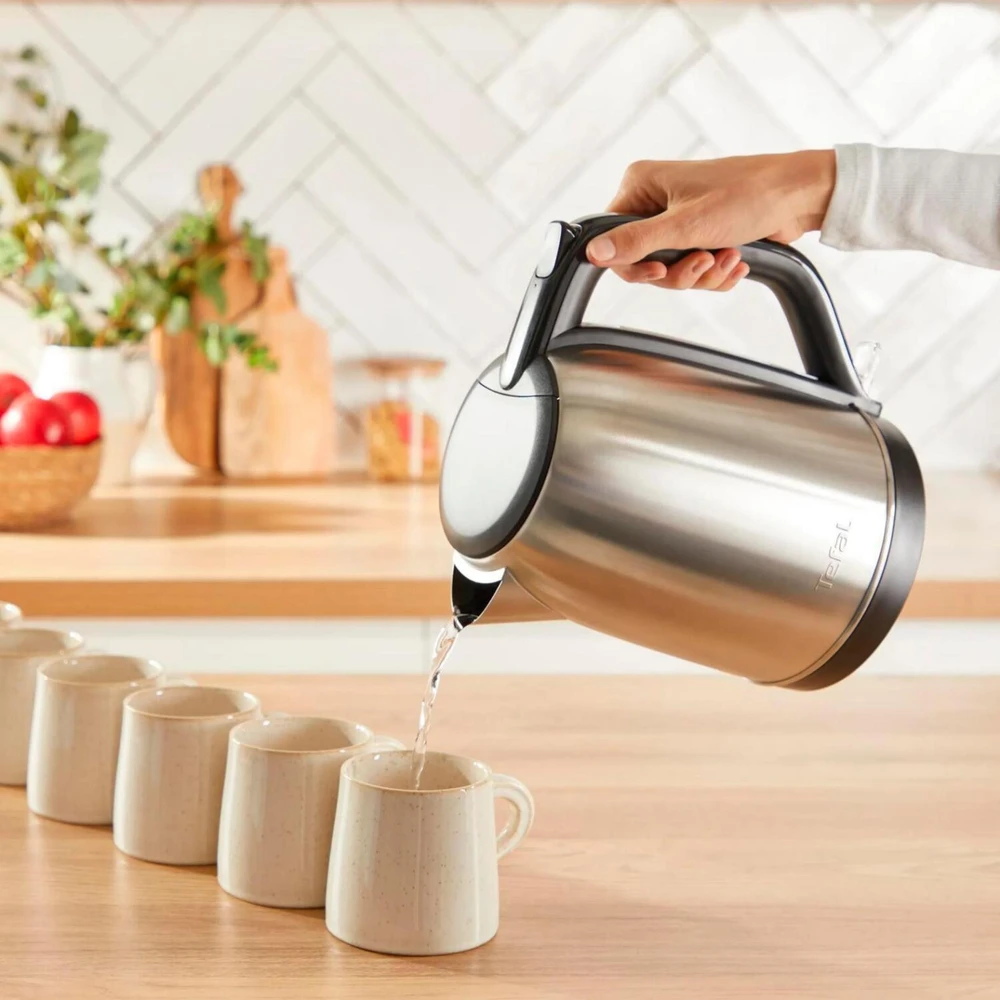 Tefal Virdulys KO5S2DE Subito, 2400W, 1l, 220-240V, nerūdijantis plienas/juodas, automatinis išsijungimas, apsauga nuo perkaitimo