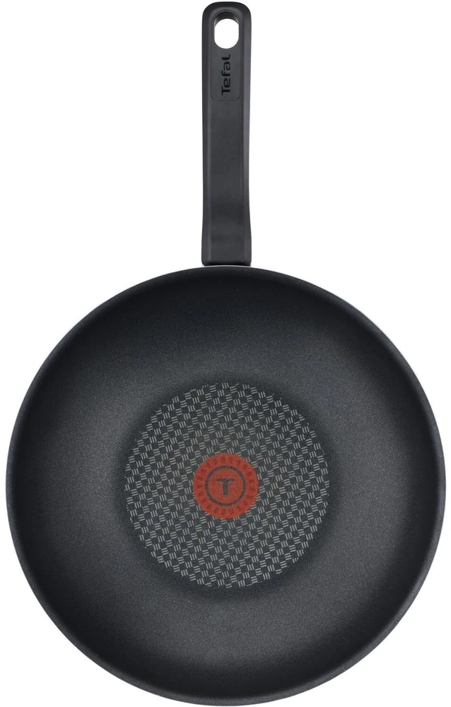 TEFAL D52619 Resist Wokpfanne 28cm mit Spiegel-Effekt juodas