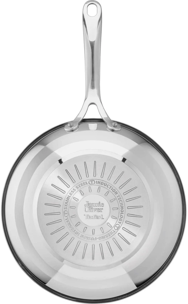 Tefal Wok keptuvė E31019, 28cm, nerūdijantis plienas, titano neprideganti danga, indukcinė, Thermo-Signal