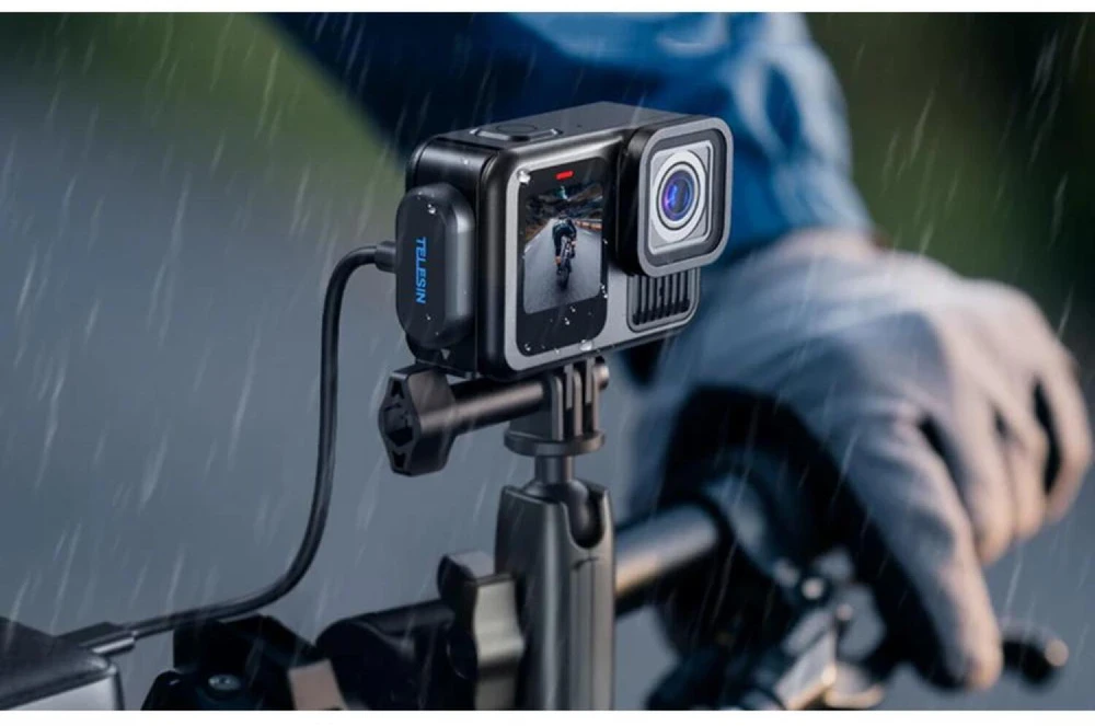 Telesin magnetinis įkrovimo adapteris su dangteliu, skirtas GoPro 9, 10, 11, 12, 13