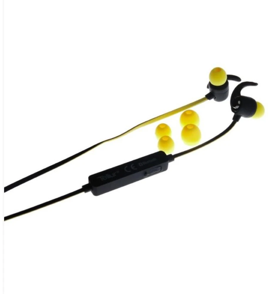 Geltonos Bluetooth sportinės ausinės Tellur Speed Series