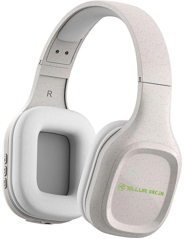 Kreminės sulankstomos Bluetooth ausinės Tellur Pulse