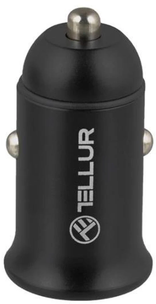 Tellur automobilinis įkroviklis PD60W QC30W FCC7 juodos spalvos