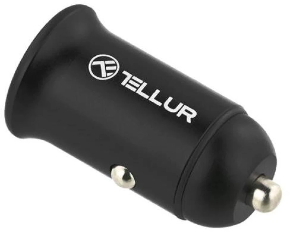 Tellur automobilinis įkroviklis PD60W QC30W FCC7 juodos spalvos