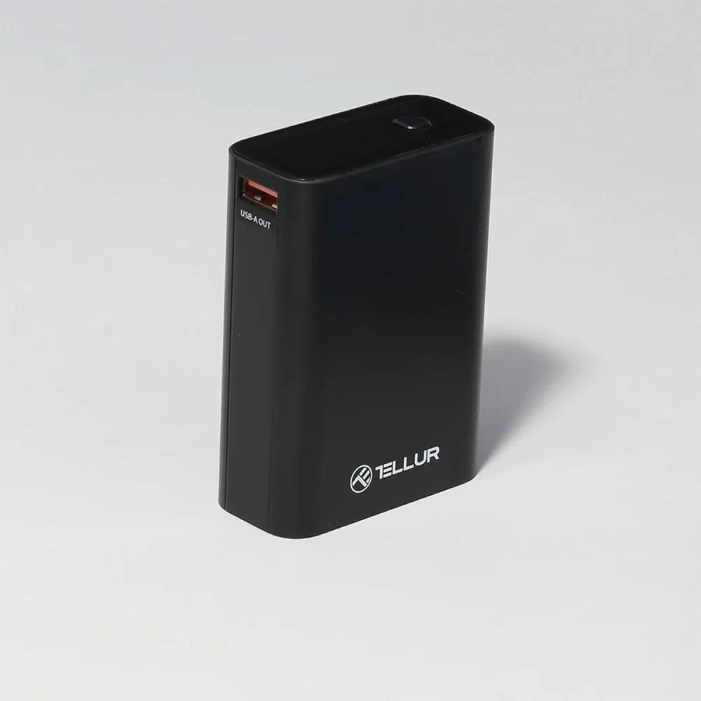 Juoda 20000 mAh išorinė baterija Tellur PD702 Compact Pro