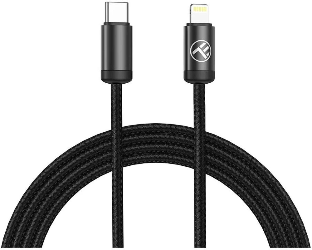 Tellur Minimalist USB-C į Lightning kabelis, 3A, 1 m, juodas