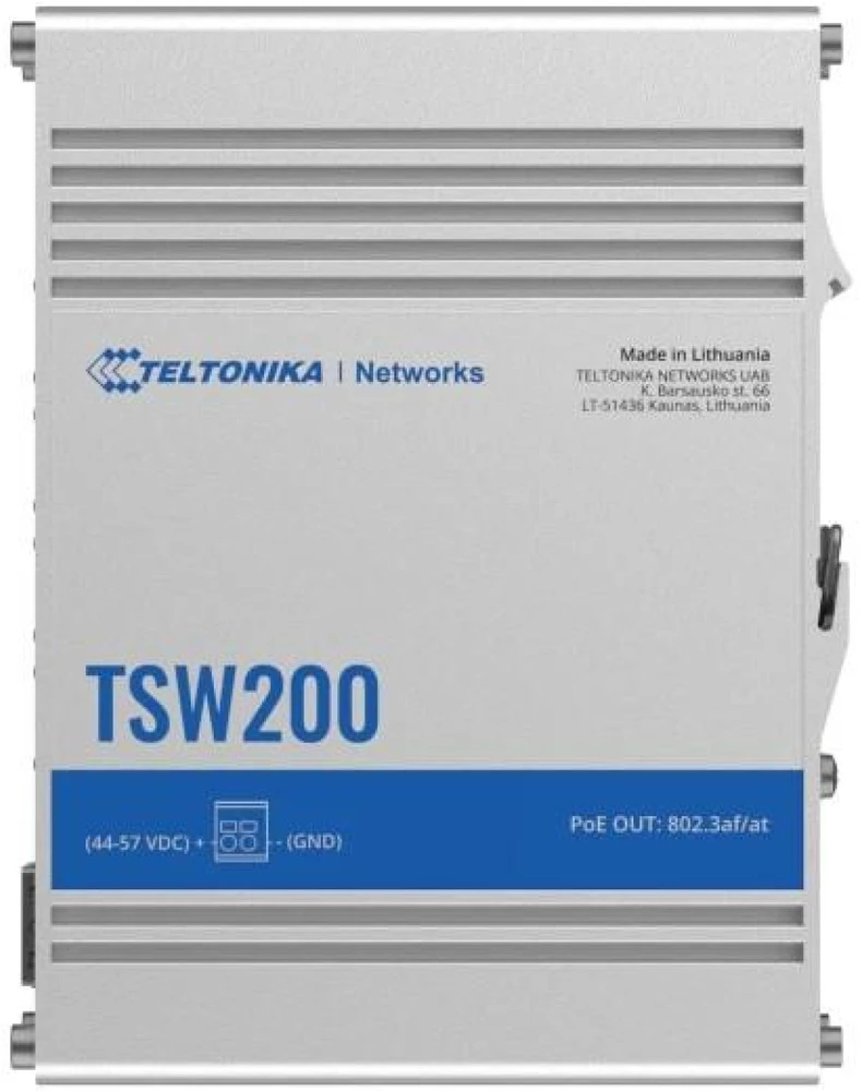 Šakotuvas 8 prievadų, 8 PoE prievadų komutatorius TELTONIKA TSW200