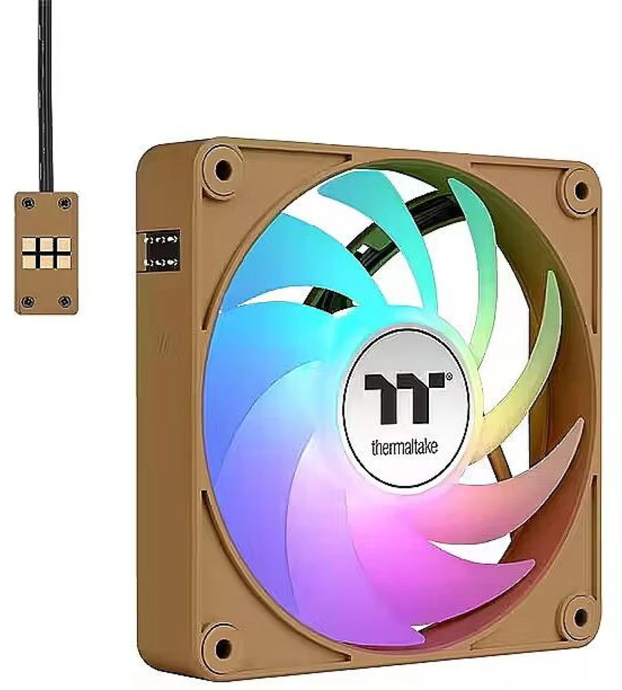 Thermaltake CT120 EX ARGB Sync kompiuterio aušinimo ventiliatorius žvyras smėlis 3 vnt.