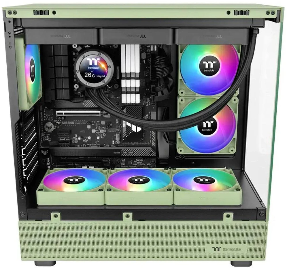 „Thermaltake CT140 ARGB Sync Matcha Žalias 2 vnt. pakuotė | Korpusų ventiliatoriai