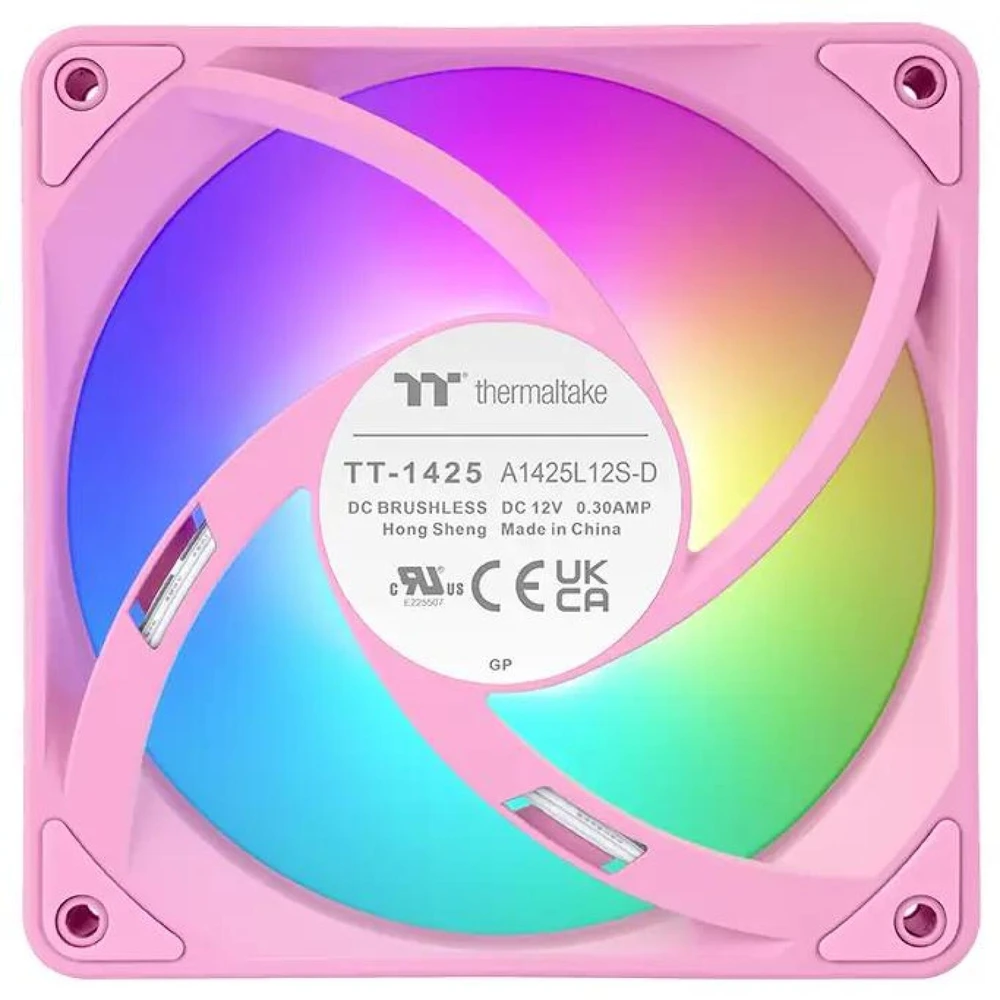 Thermaltake CT140 EX ARGB Sync kompiuterio aušinimo ventiliatorius burbulas rožinis 3 vnt.