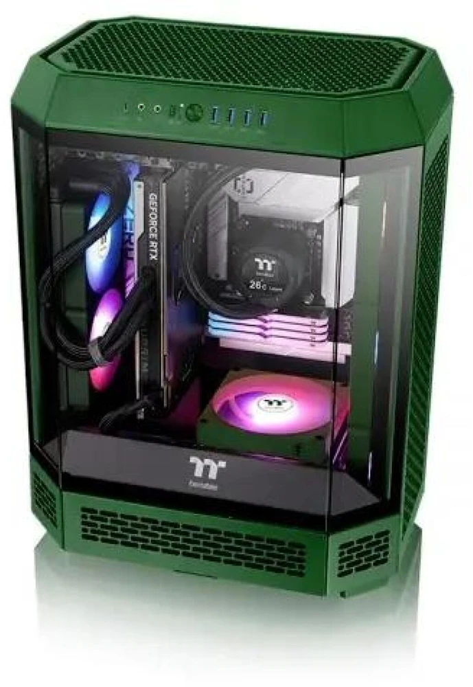 „Thermaltake CT140 EX ARGB Sync Racing Žalias“ 3 colių pakuotė | Akumuliatoriaus laikiklis