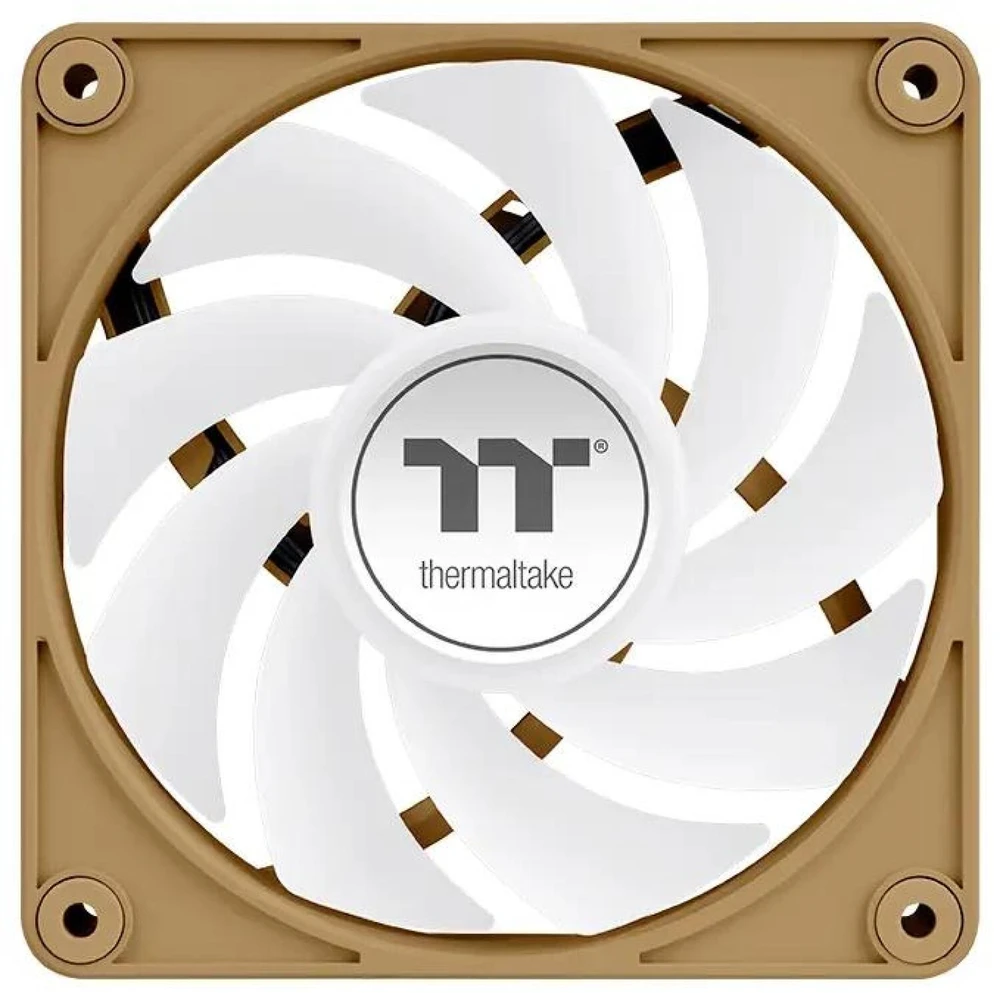 140 mm „Thermaltake CT140 EX Reverse ARGB Sync“ kompiuterio aušinimo ventiliatorius, žvyro ir smėlio spalvos, 3 vnt.