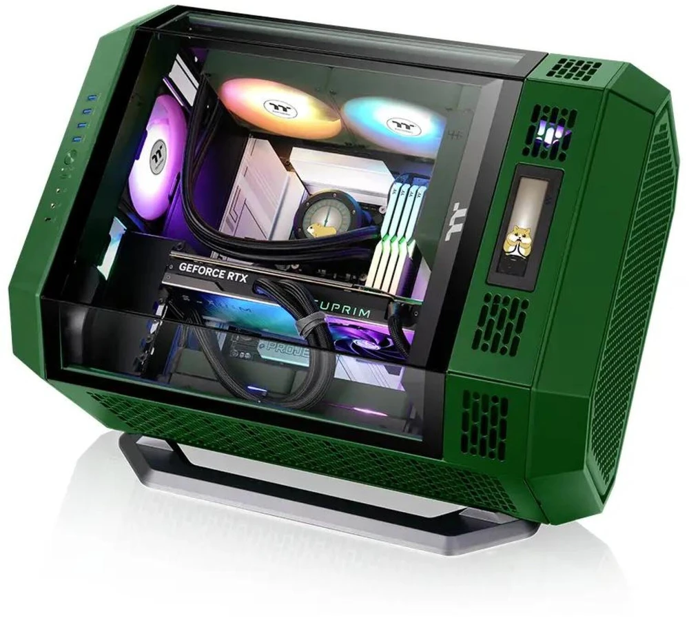 Thermaltake CT140 EX atvirkštinio ARGB sinchronizavimo kompiuterio korpuso ventiliatorius 14 cm žalias 3 vnt.