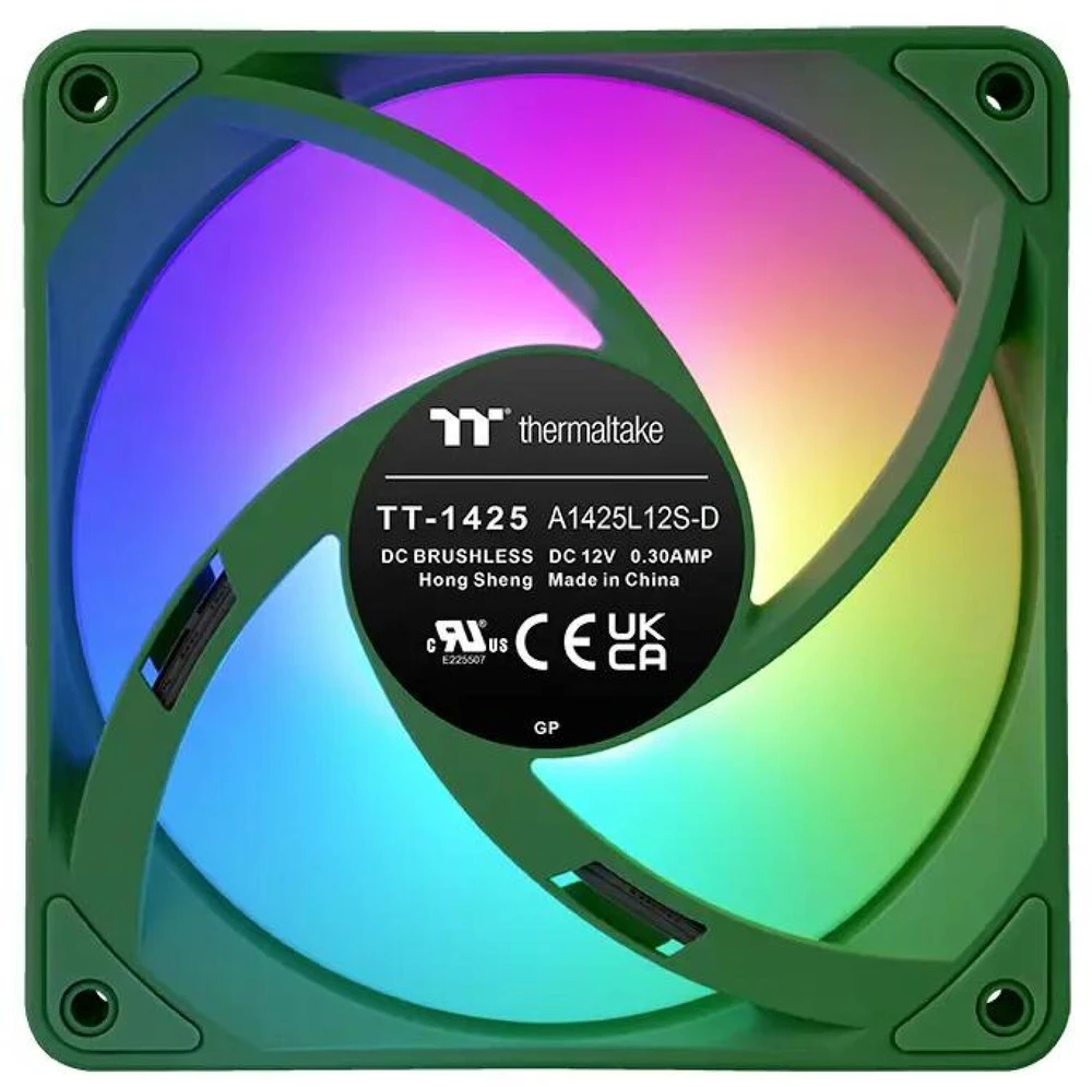 Thermaltake CT140 EX atvirkštinio ARGB sinchronizavimo kompiuterio korpuso ventiliatorius 14 cm žalias 3 vnt.