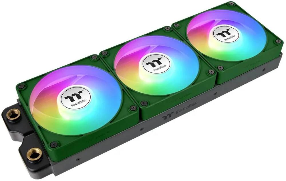 Thermaltake CT140 EX atvirkštinio ARGB sinchronizavimo kompiuterio korpuso ventiliatorius 14 cm žalias 3 vnt.