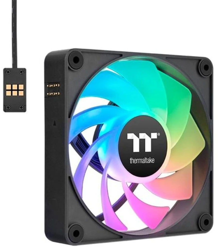 Thermaltake CT140 EX atvirkštinio ARGB sinchronizavimo ventiliatorius, 3 vnt., juodos spalvos (CL-F193-PL14SW-A)