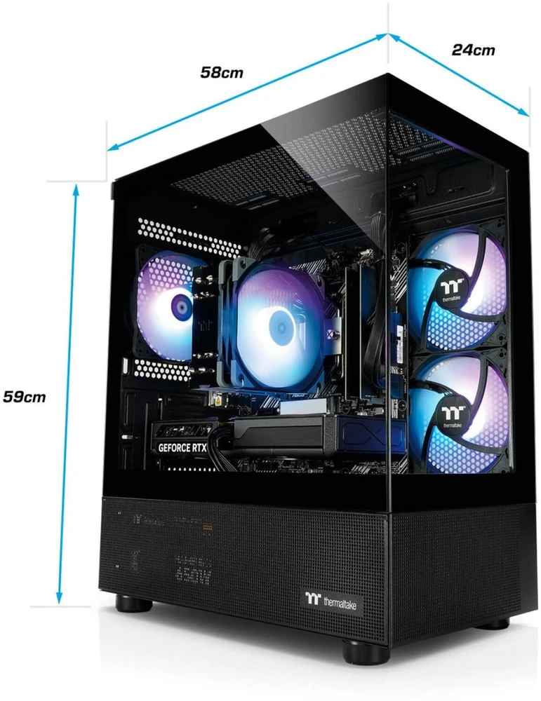 Thermaltake FTW A-Line Air 5060 PC-000121-DE, žaidimų kompiuteris, AMD Ryzen 7 5700X, 16GB DDR4, 500GB M.2 PCIe SSD