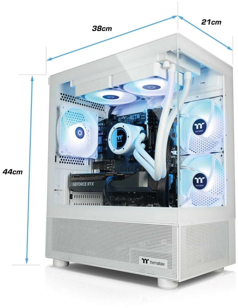 Thermaltake FTW V170A 5070 Elite Snow žaidimų kompiuteris PC-000108-DE, 32GB DDR5, 1TB M.2 PCIe SSD