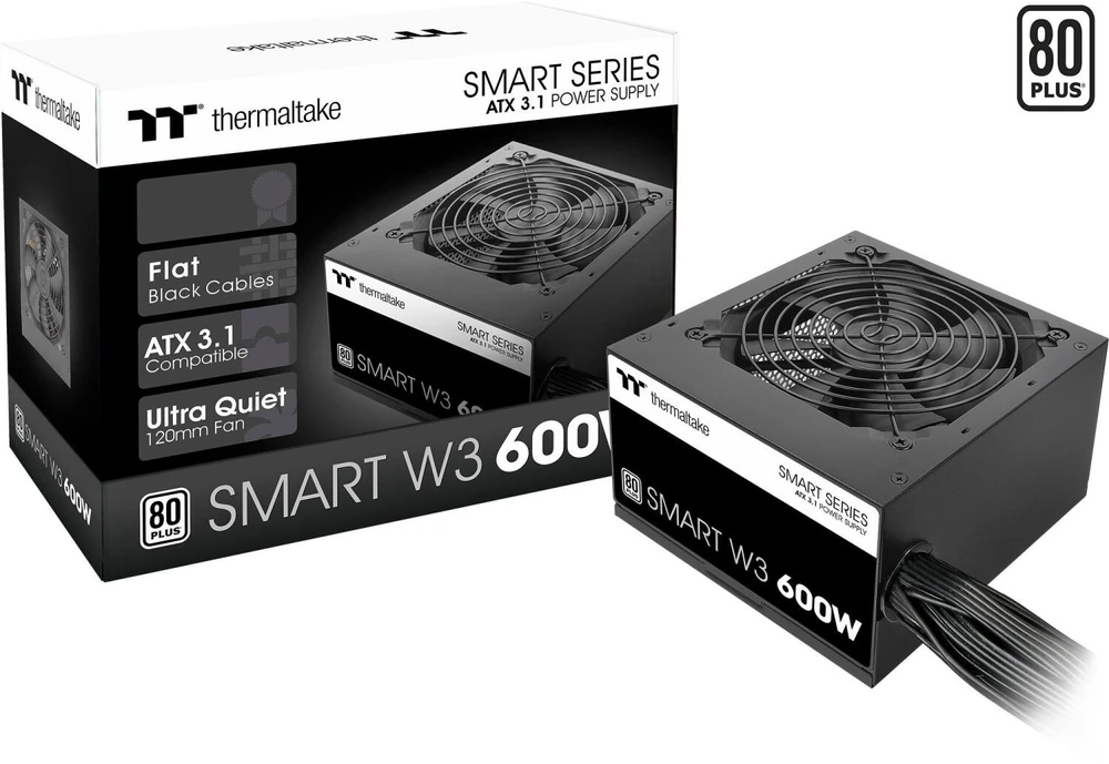 600 W Thermaltake išmanusis W3 ATX12V 3.1 80+