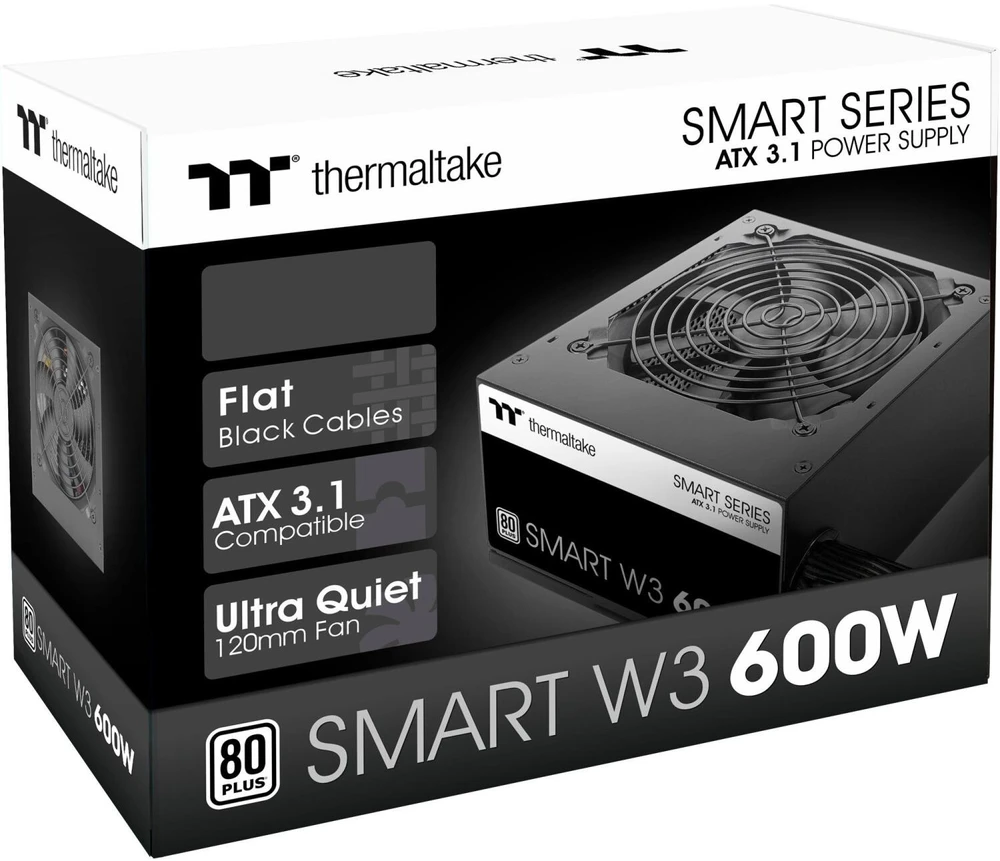 600 W Thermaltake išmanusis W3 ATX12V 3.1 80+