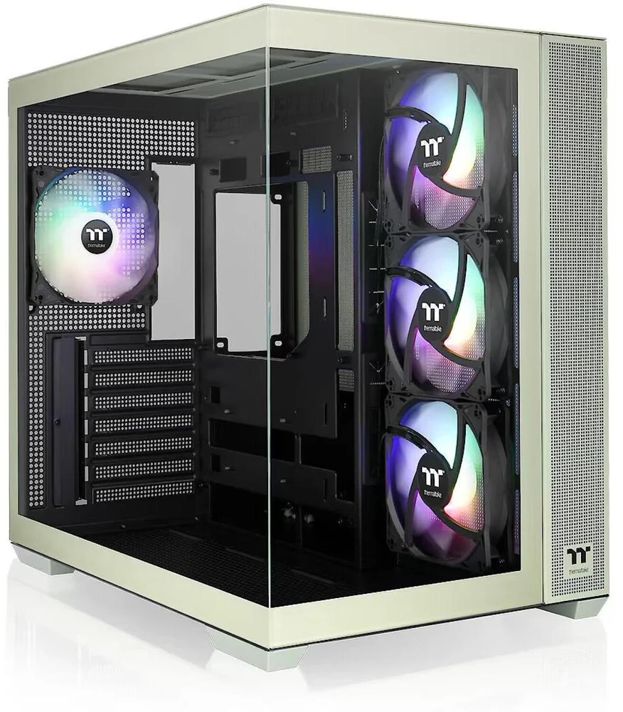 Midi Thermaltake View 380 TG ARGB Matcha Žalias