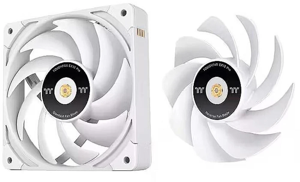 Thermaltake EX14 Pro kompiuterio korpuso ventiliatorius, 14 cm, baltos spalvos, 3 vnt.