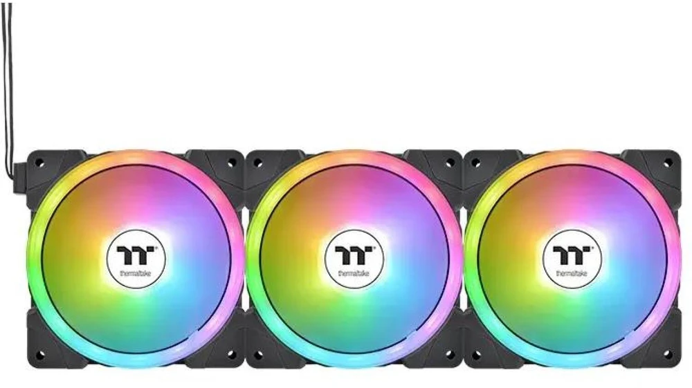 120 mm Thermaltake SWAFAN EX12 ARGB PC aušinimo ventiliatorius TT Premium Edition 3 ventiliatorių paketas