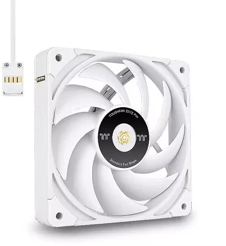 Thermaltake TOUGHFAN EX12 Pro kompiuterio korpuso ventiliatorius 12 cm Baltas 3 vnt.