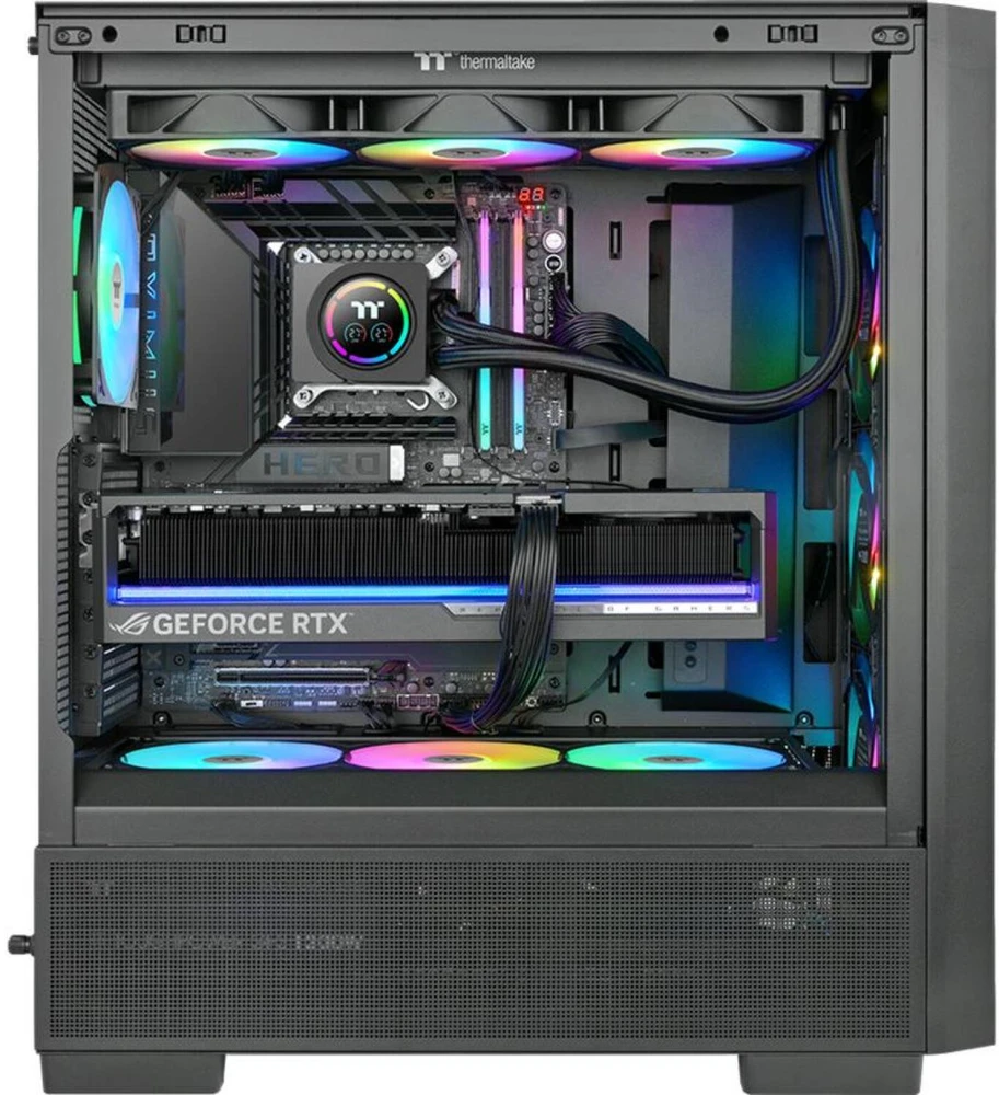 Thermaltake LB360-S ARGB LCD Edition CL-W506-PL12SW-A, skysčio aušinimo sistema, 3x 120mm radiatorius, 700-1900 aps./min., 33,8 dB