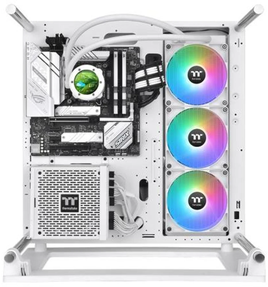 Thermaltake Vandens aušinimas - TH420 V2 Ultra ARGB (3x140mm) varis, 2.1" LCD Snow