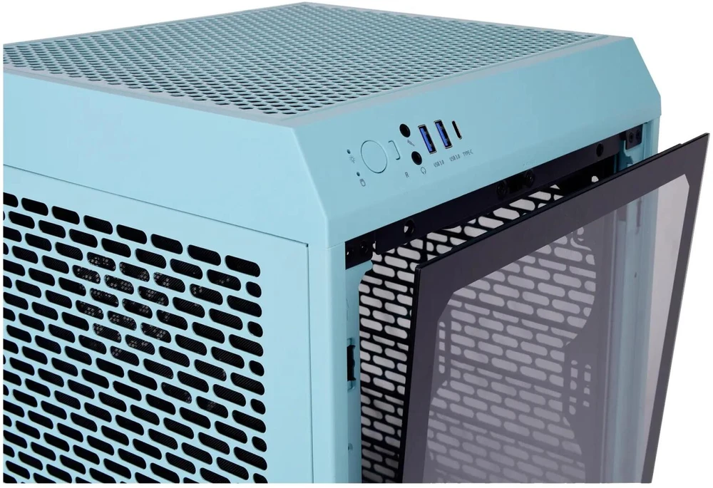 Mini Thermaltake The Tower 200 TG turkio spalvos