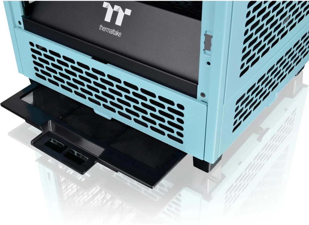 Mini Thermaltake The Tower 200 TG turkio spalvos