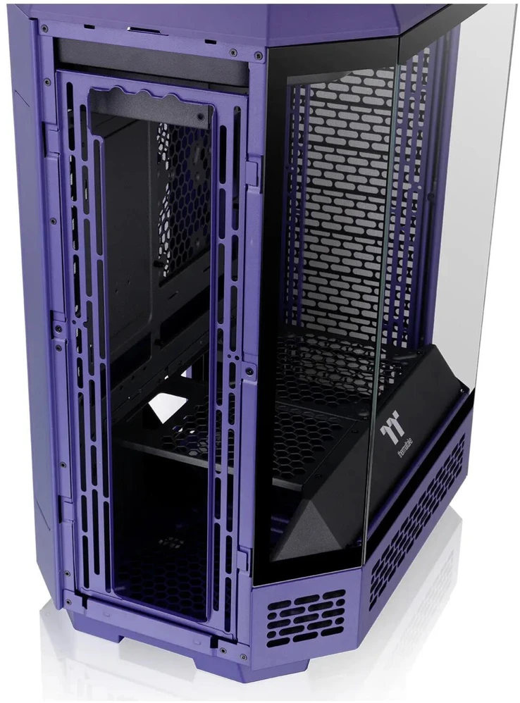 „Thermaltake The Tower 600“, bokšto formos korpusas – violetinis, grūdintas stiklas x 3
