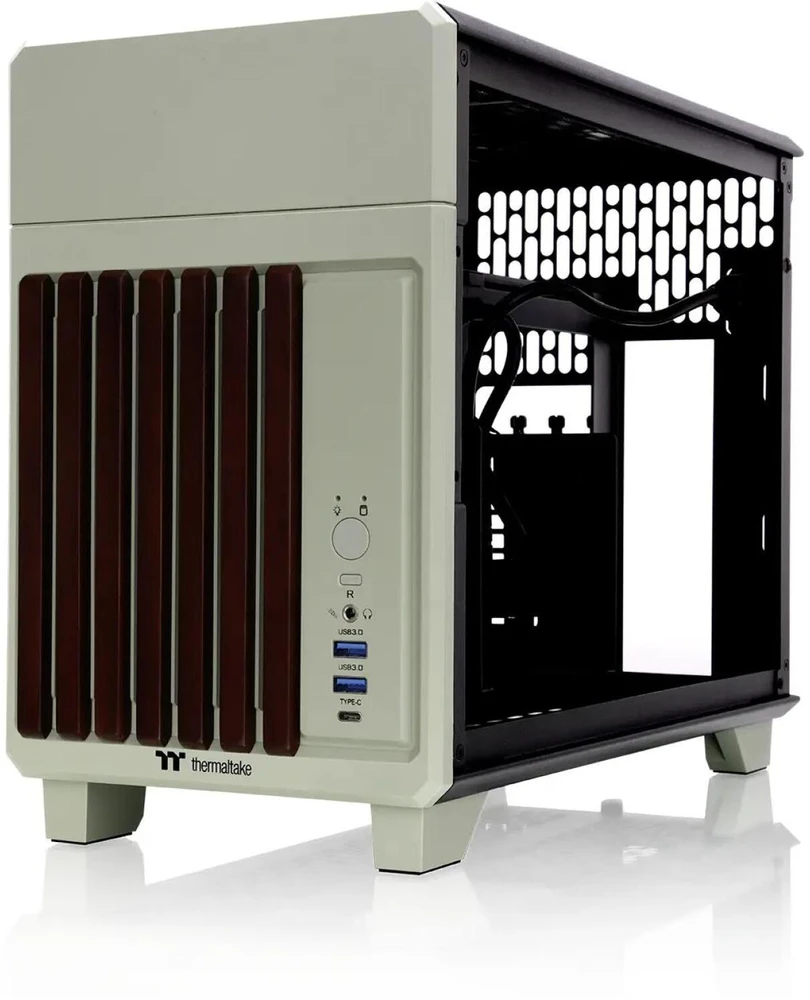 Thermaltake TR100 WS , Tower-case - lightgreen, Wood &amp; Steel