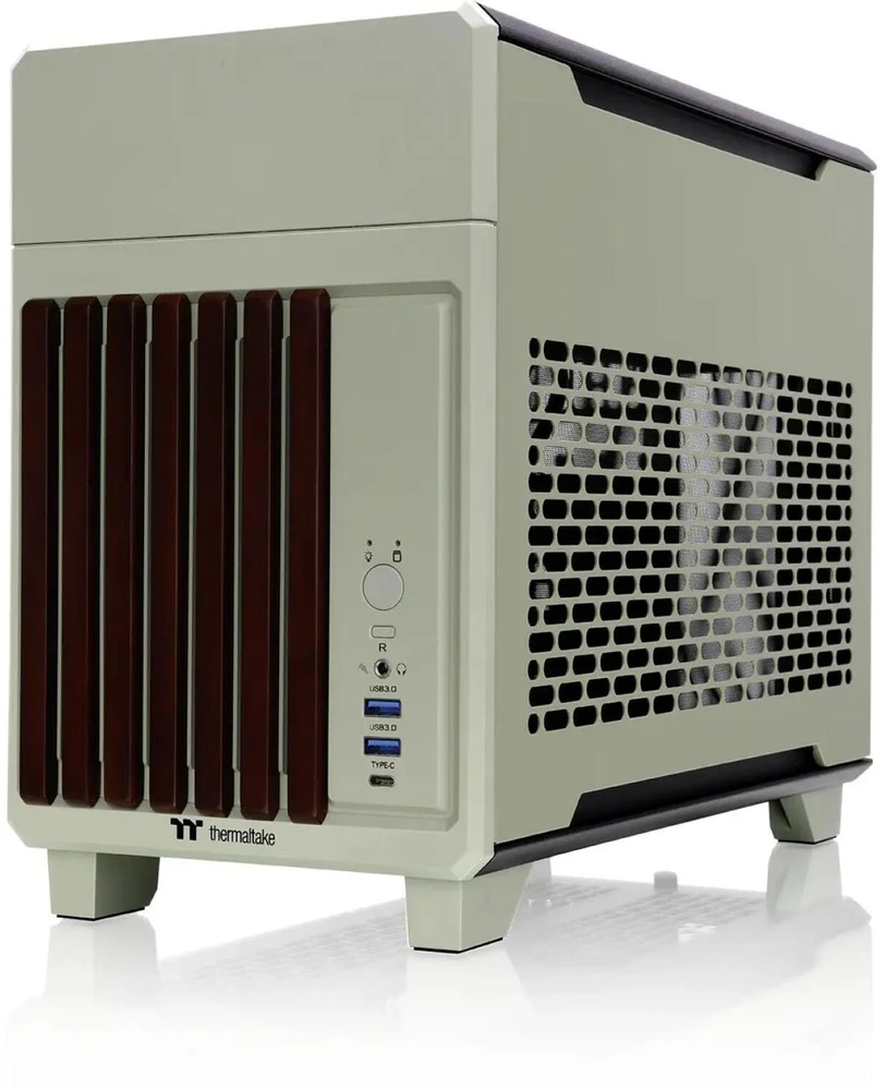 Thermaltake TR100 WS , Tower-case - lightgreen, Wood &amp; Steel