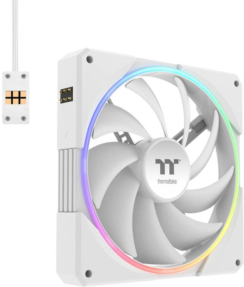 140mm Thermaltake TS140 EX RGB Baltas 3Pack Fan Baltas