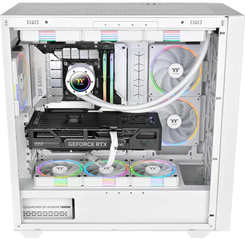 140mm Thermaltake TS140 EX RGB Baltas 3Pack Fan Baltas