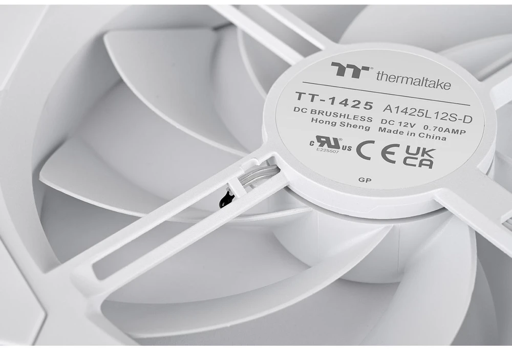 140mm Thermaltake TS140 EX RGB Baltas 3Pack Fan Baltas