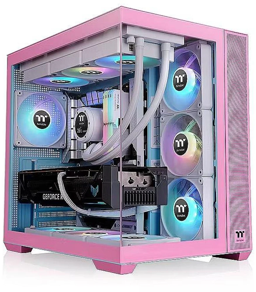 Rožinė Midi Thermaltake View 380 TG ARGB Bubble Rožinė