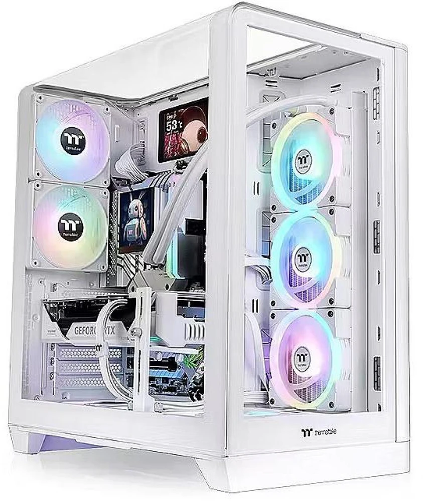 Thermaltake View 390 TG, Tower-case - baltas, Tempered Glass x 2